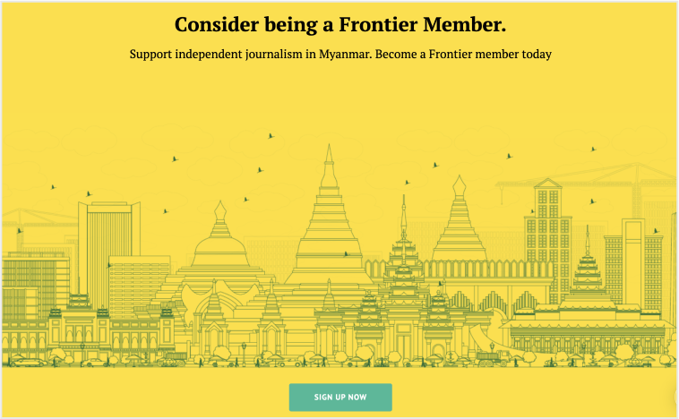 Programa de associado da Frontier Myanmar, fundamentado por entrevistas e pesquisas com usuários