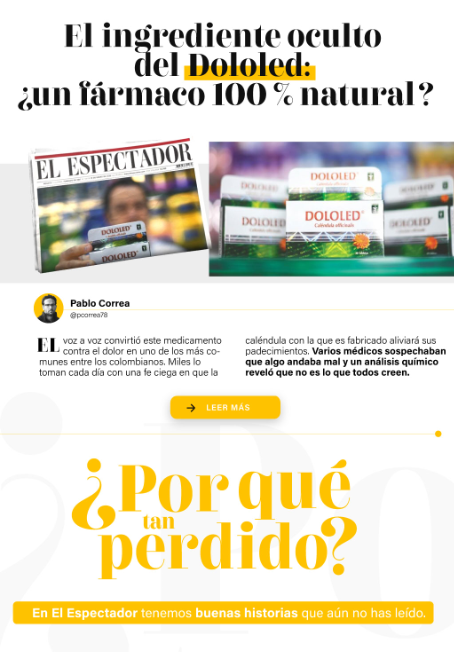 Rangkaian email berjudul "Why so lost?" dikirim oleh El Espectador ke pelanggan yang tidak terlibat